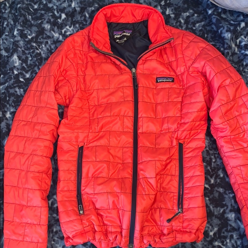 hot pink patagonia nano puff jacket
